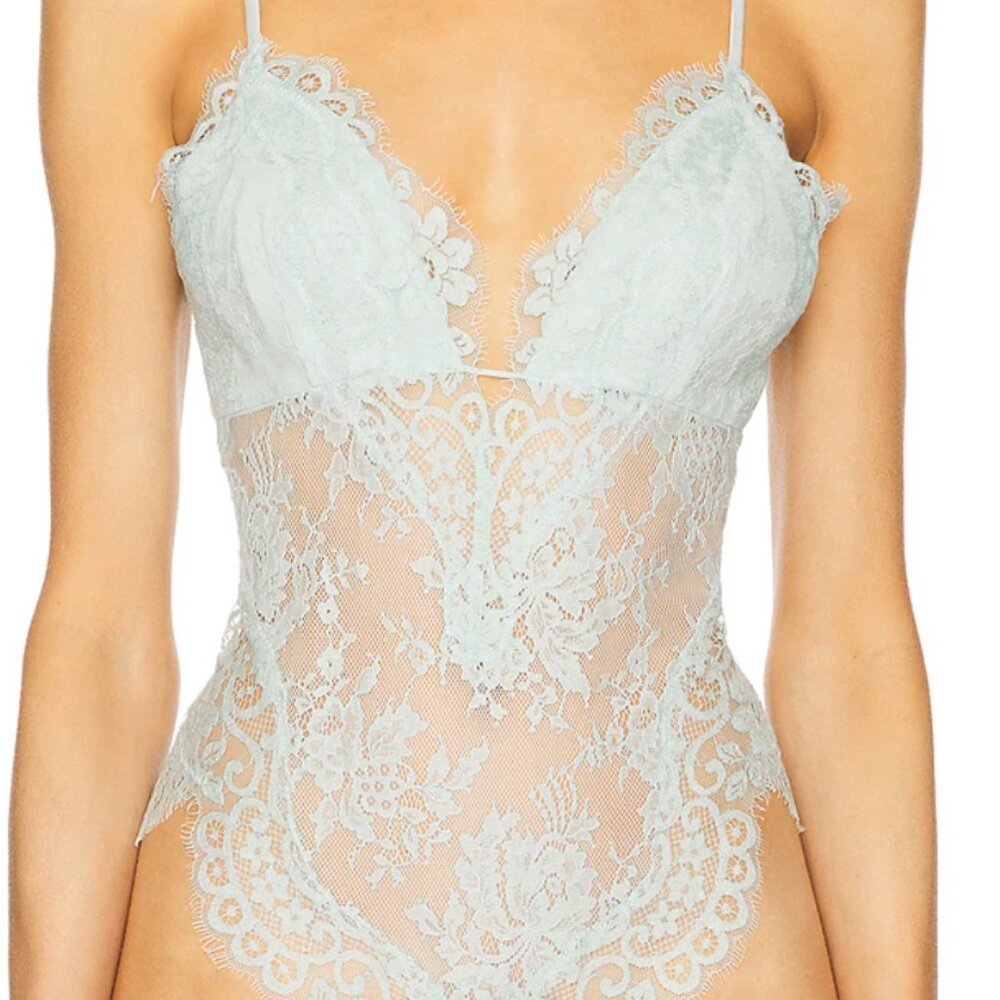 Zimmermann Delicate Lace Dress in Soft Blue